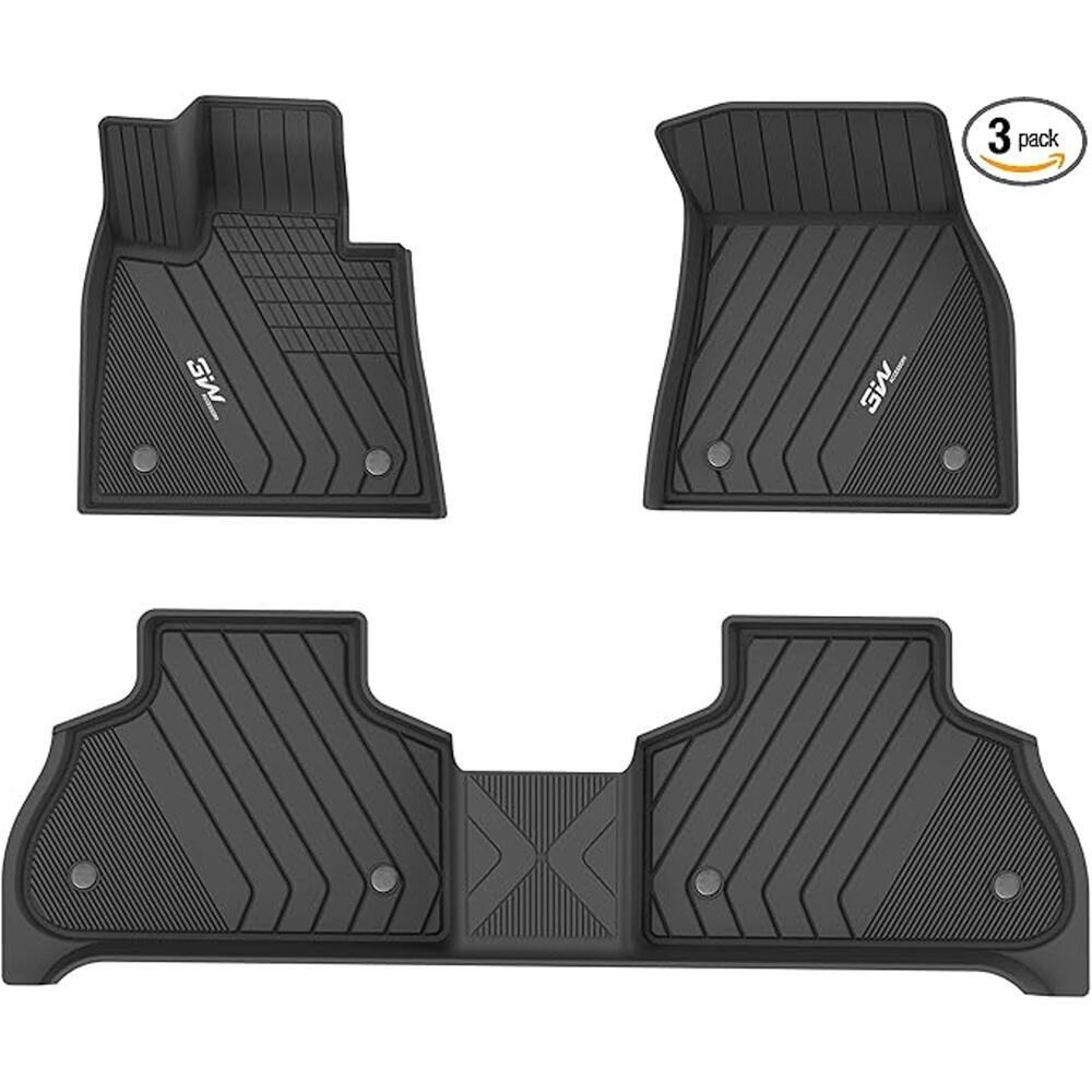 NEW 3W Floor Mats Fit for BMW X7 7 Seats 2019-2024 All Weather 12st & 2nd Row